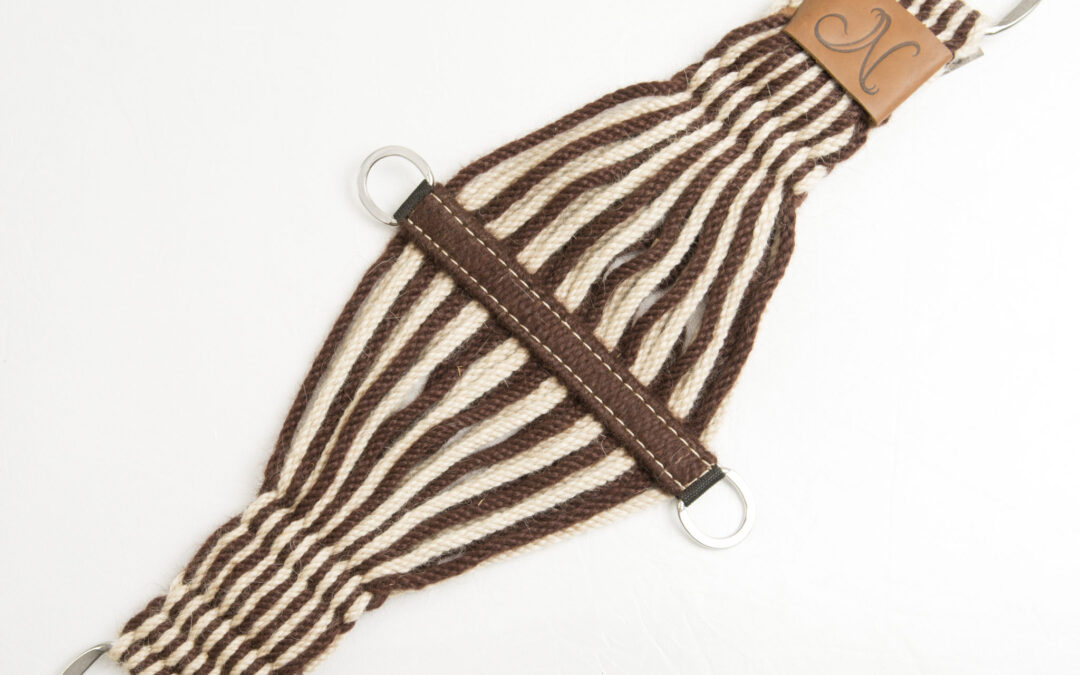 Natural & Chocolate Brown Woven Pinstripe